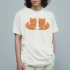 kimchinの魔除けのシーサー オーガニックコットンTシャツ