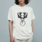 Andiamoの牡鹿のおじさま オーガニックコットンTシャツ
