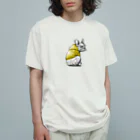 MMSANの振り向きフレブル オーガニックコットンTシャツ