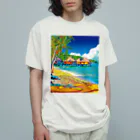 GALLERY misutawoのボラボラ島の水上バンガロー オーガニックコットンTシャツ