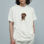 DOG FACEのダックスフンド【わんデザイン 1月】 オーガニックコットンTシャツ