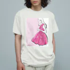 Jojo Yan | A Fashion Illustratorのピンクスカート Organic Cotton T-Shirt