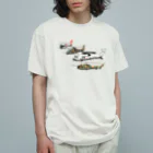 3DCGからのぉ～の4heli1 オーガニックコットンTシャツ