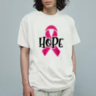 Fred HorstmanのBreast Cancer HOPE  乳がんの希望 Organic Cotton T-Shirt