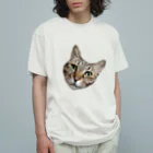 猫様online の猫様のお顔 Organic Cotton T-Shirt