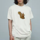 WOOOF!!!のリスッス Organic Cotton T-Shirt