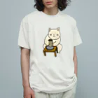 ＋Whimsyの陶芸家ねこ オーガニックコットンTシャツ