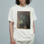 Yas😿🦖🕊の踊るティラノ オーガニックコットンTシャツ