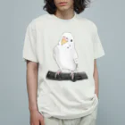 まめるりはことりのまったりセキセイインコちゃん【まめるりはことり】 オーガニックコットンTシャツ