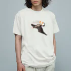 雁花工房（寄付アイテム販売中です）のマガン（落雁中） Organic Cotton T-Shirt