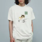 いきもの写真家のお店のネコ、ケーキ食べたいの オーガニックコットンTシャツ