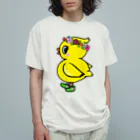 LalaHangeulの花冠ひよ子 Organic Cotton T-Shirt