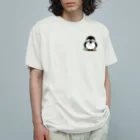 イラスト MONYAAT のワンポイント　ぶわっとな スズメがちゅん02 オーガニックコットンTシャツ