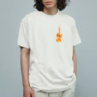 yumiのギター(orange) オーガニックコットンTシャツ
