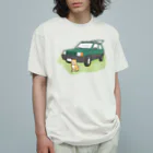 pandaticsの【緑】ぱんだといぬ Organic Cotton T-Shirt