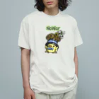 ひよこ男爵とまだむにゃんのひよこ男爵　NoWar🌻🇺🇦🌻 オーガニックコットンTシャツ