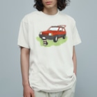 pandaticsの【赤】ぱんだと黒柴 Organic Cotton T-Shirt