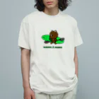 STUDIO SUNLIGHT WEB SHOPの カヤック×クマ（ライム） オーガニックコットンTシャツ