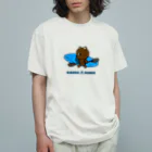 STUDIO SUNLIGHT WEB SHOPのカヤック×クマ（ターコイズ） オーガニックコットンTシャツ