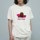 STUDIO SUNLIGHT WEB SHOPのカヤック×クマ（ピンク） オーガニックコットンTシャツ