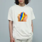 モリチエコのPray For Ukraine オーガニックコットンTシャツ