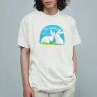 chicodeza by suzuriのうさぎ達の春 オーガニックコットンTシャツ