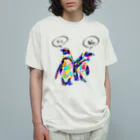 meiroのカラフルなペンギン_黒文字ver Organic Cotton T-Shirt