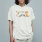 Heaven Monkeyのキツネのティータイム Organic Cotton T-Shirt