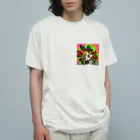 LiLりり🦖🌞のりるりりprint オーガニックコットンTシャツ