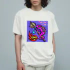 Feather stick-フェザースティック-のFeather Stick【フェザースティック】カメレオン　紫 Organic Cotton T-Shirt
