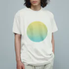 すずめのいろの【日本の伝統色・冬】枯草色〜白群グラデーション　まる Organic Cotton T-Shirt