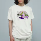 mannaの牡丹 オーガニックコットンTシャツ