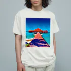 GALLERY misutawoのモルディブ 水上バンガローへと続く桟橋 オーガニックコットンTシャツ