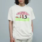 奈良のすごいタオル屋さん ときどき猫の副店長とおかっぱ桜 Organic Cotton T-Shirt