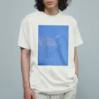 YURURIのくらげblue オーガニックコットンTシャツ