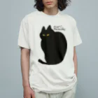 mari masudaのblack cat オーガニックコットンTシャツ