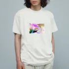 BEAUSAILの鹿 オーガニックコットンTシャツ