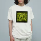 HARION=HARIONのアンモナイトシネマ【yellow-green】 オーガニックコットンTシャツ