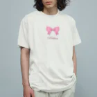 savannahのRibbon-Pink Organic Cotton T-Shirt