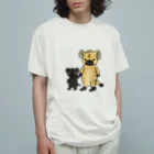 有限会社サイエンスファクトリーのブチハイエナの親子 Organic Cotton T-Shirt