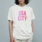 JIMOTOE Wear Local Japanの宇佐市 USA CITY Organic Cotton T-Shirt