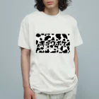 GyuUGyuUのギュウポケロゴ牛柄 Organic Cotton T-Shirt