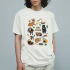 ちなきのこの野生動物たち オーガニックコットンTシャツ