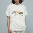 ふわにゃんshopののんびりにゃんず オーガニックコットンTシャツ