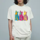 Cats & StarのReplicant Shimashima オーガニックコットンTシャツ