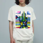 剣道　絵画　🅿️の剣道Tシャツ オーガニックコットンTシャツ