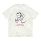 LoveAnimalの猫　お菓子づくり オーガニックコットンTシャツ