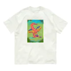 100 Papageno Storyの飛べない鳥のかけるん オーガニックコットンTシャツ