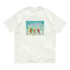 tan8denchiのNIGHT POOL_blue オーガニックコットンTシャツ