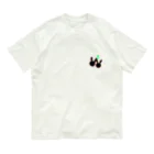 kmm_eのブラックチェリーうさぎ Organic Cotton T-Shirt